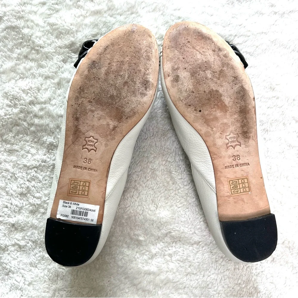 Karen Millen Flats White Black Size 8